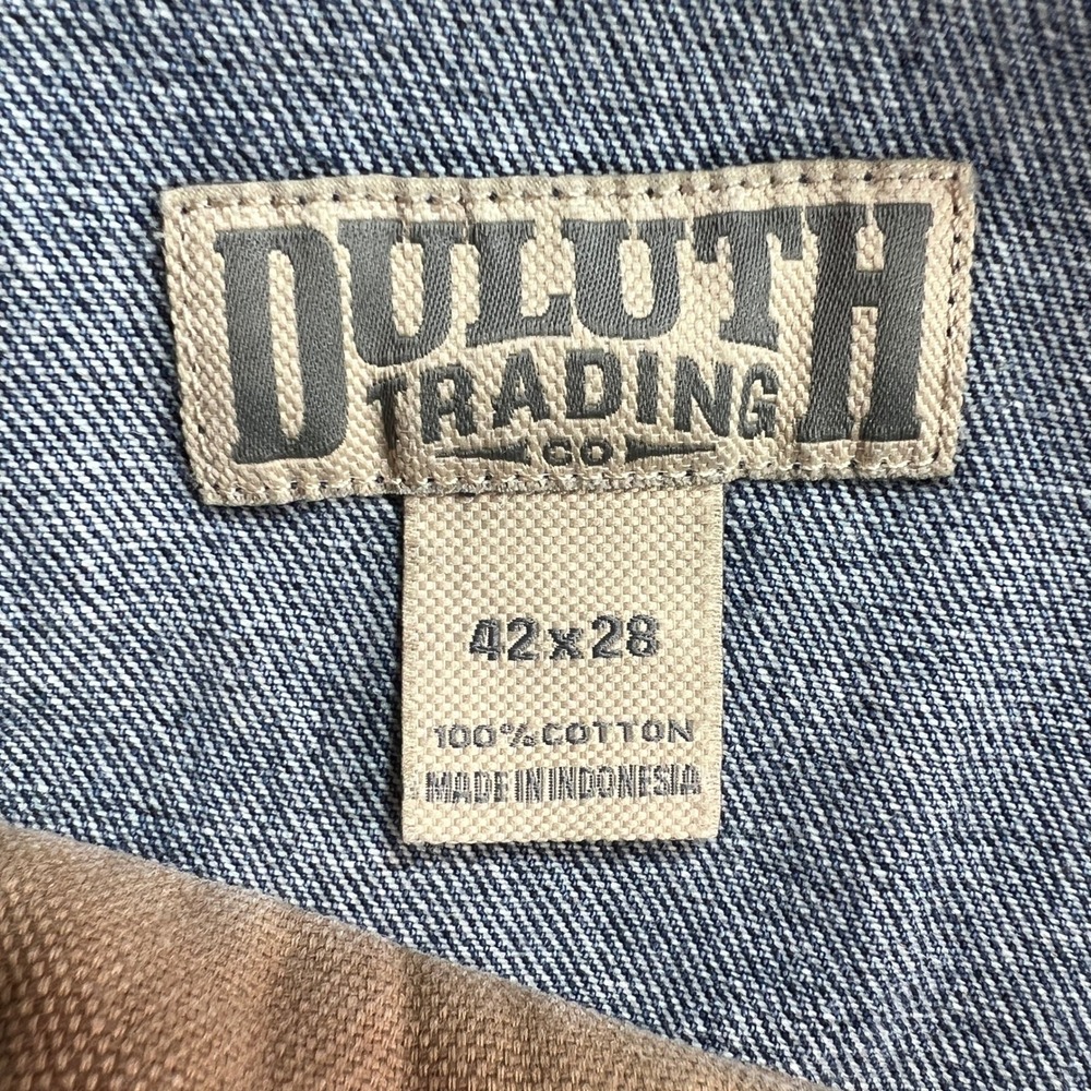 Duluth Trading Co. Denim Jeans Relaxed Fit Men 42x28 Blue Medium Wash Utility - Picture 3 of 10
